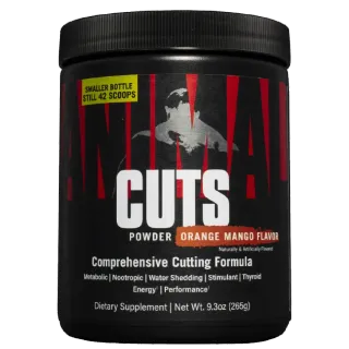 Жиросжигающий комплекс Энимал Катс Паудер (Animal Cuts Powder), апельсин-манго, 265 г, Universal Nutrition