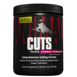 Жиросжигающий комплекс Энимал Катс Паудер (Animal Cuts Powder), клубника-арбуз, 235 г, Universal Nutrition