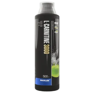 L-карнитин (L-Carnitine) 3000, вкус Зелёное яблоко, 500 мл, MAXLER, годен до 01.03.2027